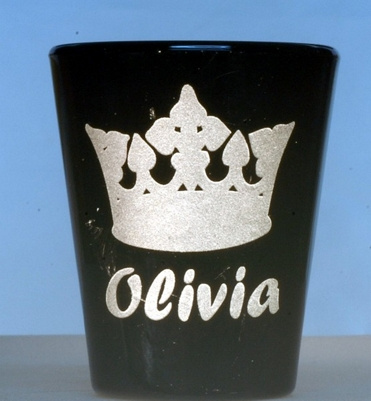 Crown Personalized Shot Glass customized with Name